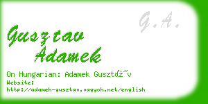 gusztav adamek business card